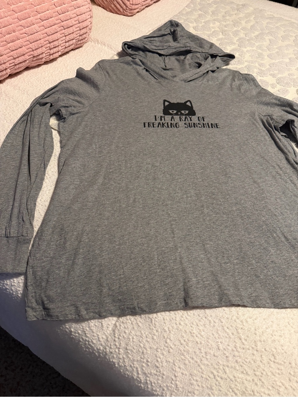 torrid Gray Jersey Hooded Top